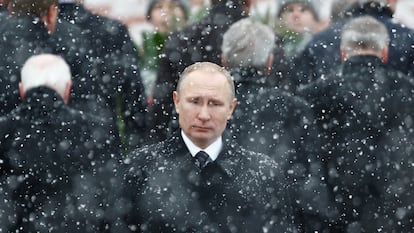 El presidente ruso, Vladímir Putin, durante una ceremonia por el día de la nación en Moscú en 2017.