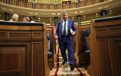 Aitor Esteban, portavoz del PNV en el Congreso, este jueves.