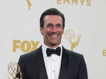 Jon Hamm, en los premios Emmy, en Los Ángeles.