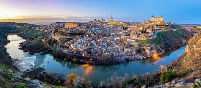 La panorámica de la ciudad de Toledo desde el Mirador del Valle.