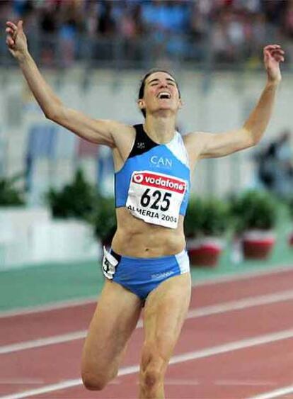 Belén Recio, durante una carrera en 2004