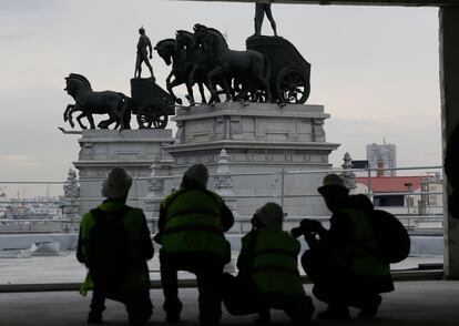 Estado de las obras del Centro Canalejas, en Madrid.