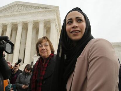 Samantha Elauf, en la Corte Suprema de Justicia en Washington.