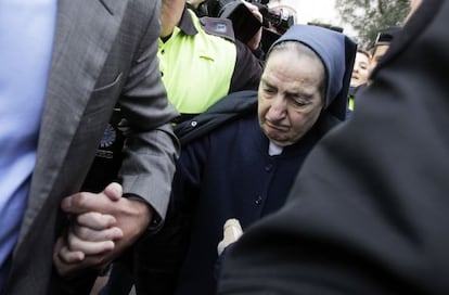 Sor María Gómez Valbuena, en los juzgados de Madrid el pasado 12 de abril.