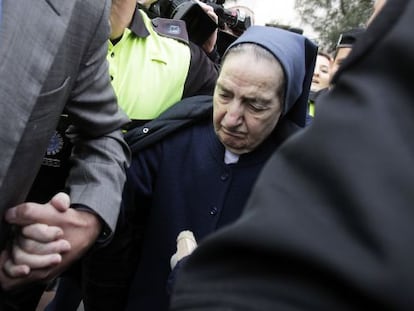 Sor María Gómez Valbuena, en los juzgados de Madrid el pasado 12 de abril.