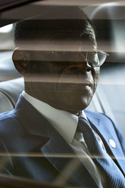 Teodoro Obiang en el interior de un automóvil