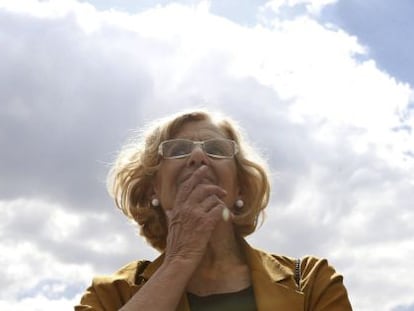 La candidata a la Alcaldía de la capital por Ahora Madrid, Manuela Carmena