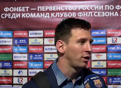La liga rusa fantasea con Messi jugando en ella.