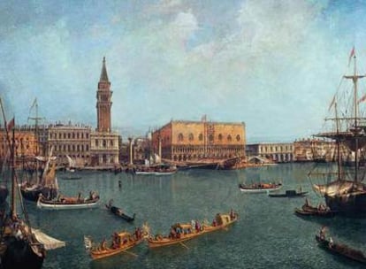 <i>Vedula de la dársena de San Marco con el palacio Ducal, </i>de Michele Marieschi.