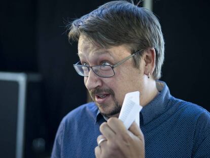 Xavier Domènech, este miércoles en Barcelona.