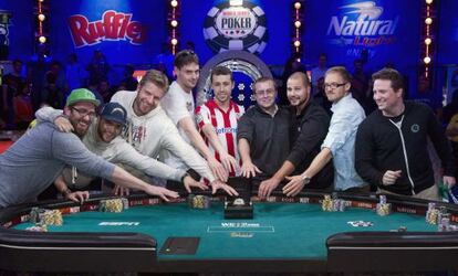 Andoni Larrabe, con el resto de los 'November nine', en Las Vegas.