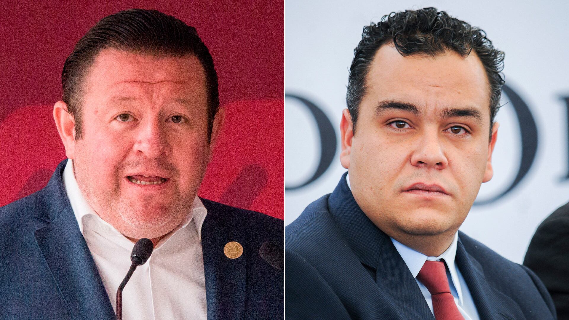 Luis Gerardo Quijano y Fernando Mercado, candidatos del PRI y de Morena, respectivamente, a la Alcaldía Magdalena Contreras.