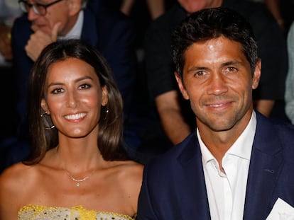 Ana Boyer y Fernando Verdasco en un desfile de moda en Madrid en julio de 2018.