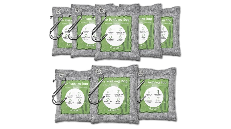 Pack de ocho bolsas purificadoras de aire.