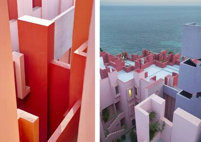 La Muralla roja de Ricardo Bofill (1972) es un complejo de residencias turísticas en Calpe (Alicante), que dialoga con cierta ironía con la arquitectura vernácula y crea un atractivo juego visual y cromático.