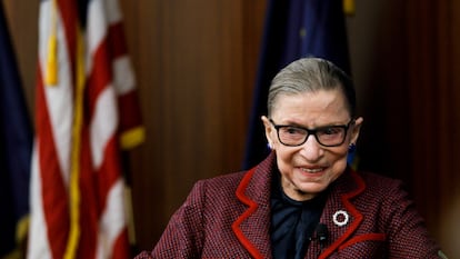 A juíza Ruth Bader Ginsburg em fevereiro de 2018.