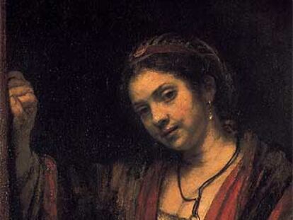 <i>Mujer en la puerta</i> (hacia 1655), de la Gemäldegalerie de Berlín.
