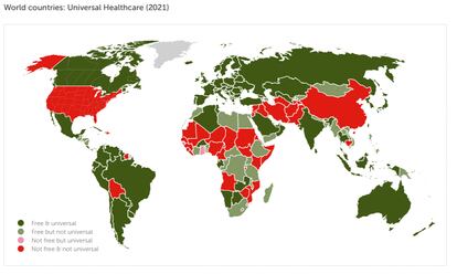 Sanidad universal en el mundo.