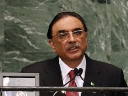 El presidente Zardari, durante la comparecencia ante la Asamblea General de la ONU, el pasado 25 de septiembre.