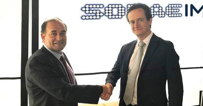 José Ramón Bazo, director general de Nextel, y Agustín Muñoz-Grandes, CEO de S21Sec.