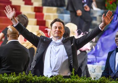 Elon Musk en la Gala Met el pasado 2 de mayo, en Nueva York.