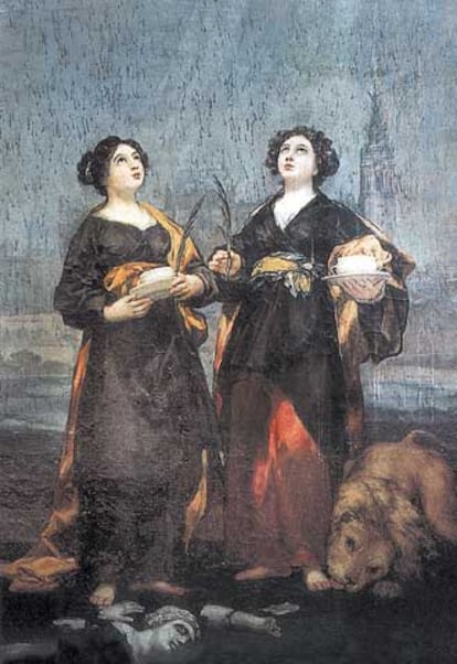 <i>Santa Justa y santa Rufina,</i> de Goya (catedral de Sevilla).