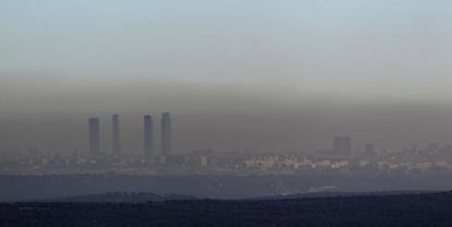 La vista del 'skyline' de la capital el 4 de enero pasado.