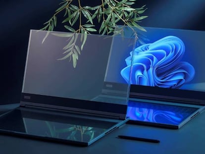 Lenovo sorprenderá en el MWC 2024 con un ¡portátil con pantalla transparente!