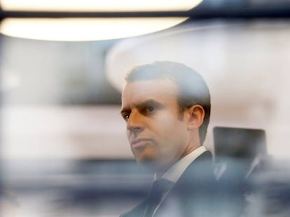 Emmanuel Macron en Rodez el 5 de mayo.
