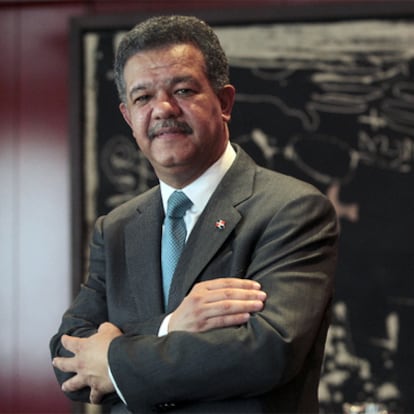 El presidente dominicano, Leonel Fernández, en Madrid.