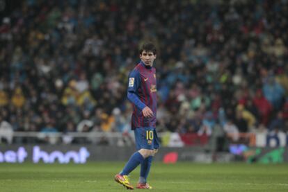 Messi, en un partido con el Barcelona.