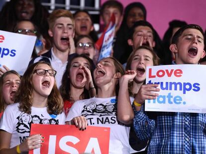 Seguidores de Hillary Clinton en Iowa. 