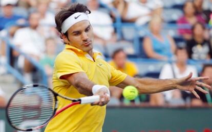 Roger Federer, durante el partido.