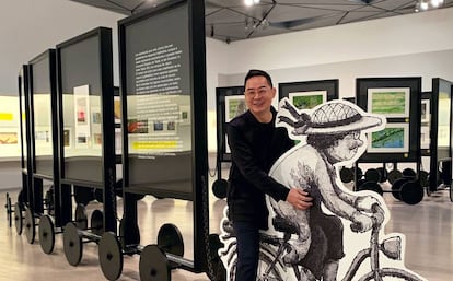 Jimmy Liao en la inauguración de la exposición 'Lo esencial y lo invisible' este martes