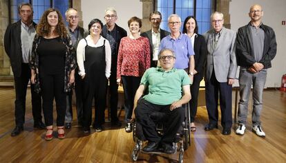 La nueva junta directiva de la Mesa del Tercer Sector con su presidenta, Francina Alsina (en el centro).