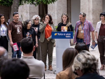 Rueda de prensa de los representantes de las diferentes asociaciones de víctimas de la dana el pasado jueves en Valencia, tras la reunión con el presidente del Gobierno.