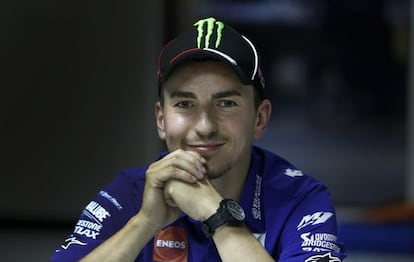 Retrat de Jorge Lorenzo, dilluns, després de convertir-se en campió de MotoGP, al circuit de Xest.