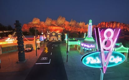 Reconstrucción del pueblo ficticio de Radiador Sprins de la película Cars.