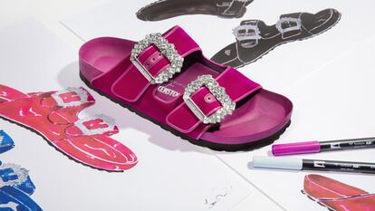 Una de las sandalias de la colección de Manolo Blahnik x Birkenstock.