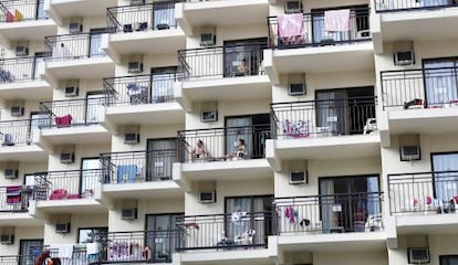 Un bloque de apartamentos en Benidorm.