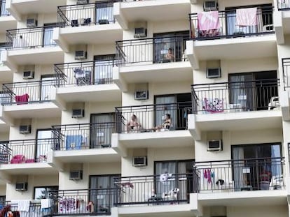 Un bloque de apartamentos en Benidorm.