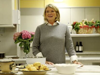 Martha Stewart en la cocina de la residencia del embajador de EE UU en Espa&ntilde;a. 