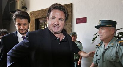 El exconcejal del PP José Luis Peñas, esta mañana en el TSJ valenciano.