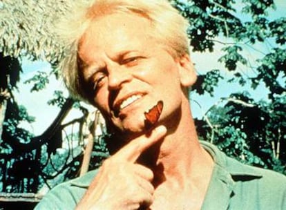 Klaus Kinski, durante el rodaje de <i>Fitzcarraldo</i>.