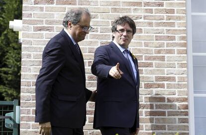 Quim Torra i Carles Puigdemont a Waterloo.