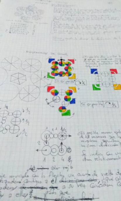 Un boceto de un pasatiempo que Clavileño confeccionó en 1992.