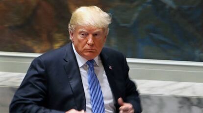 El presidente de EE UU, Donald Trump, en el Consejo de Seguridad de la ONU. 
 
 