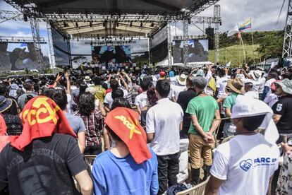 Ceremonia de dejación de armas de las FARC en la zona veredal Mariana Páez. 