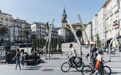 Plaza de la Virgen Blanca o plaza Vieja, en Vitoria-Gasteiz.