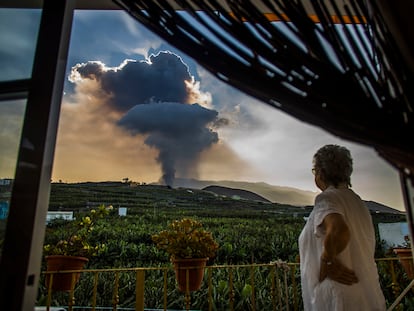 Nube del Volcán de Cumbre Vieja, en La Palma. Foto Samuel Sánchez